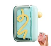 Portable Floss Pick Dispenser with One-Touch Eject, Travel Floss Picks Case with Clear Cover, ompact Case Can Holds 15-16 Refillable Flossers, for Travel and Home Use (Green with 50 Floss Picks)