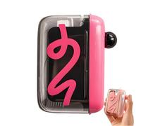 Portable Floss Pick Dispenser with One-Touch Eject, Travel Floss Picks Case with Clear Cover, ompact Case Can Holds 15-16 Refillable Flossers, for Travel and Home Use (Black with 50 Floss Picks)