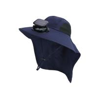 Portable Foldable Fisherman Hat Solar Powered Sun Bucket Hat Outdoor Use Nylon Breathable Adjustable Fishing Cap