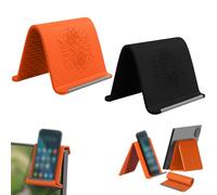 Portable Foldable Silicone Phone Holder, Flexible Silicone Aluminum Phone Holder Stand, Bendable Freely into Any Shape, Universal Adjustable Anti-Slip Desktop Mount for Home Office Travel (2PCS)