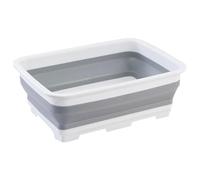 Portable Foot Bath, Folding Pool Foot Tub, 14.57x10.63x4.65 inches, Compact Feet Soaking Bucket, Ideal for Dry Skin Relief, Hot Water, Camping, Beaches, Salon, Pedicure, Blue/Gray