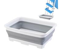Portable Foot Bath, plegable Foot Soak Tub, 14,57 x 10,63 x 4,65 pulgadas Heat Resistant, Spa Bucket for Dry Skin Relief, Hot Water Soaking, Travel, Camping, Beach and Salon