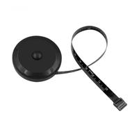 Portable for Mini Keychain Tape Measure Retractable Soft Ruler 150 cm Sewing Fabric Tool (Black)
