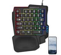Portable Game Keypad, Rgb Light Keypad, Phone Game Keypad, Mechanical Games Keyboard, Computer Mobile Keyboard, Small Keyboards with Rgb Light for Phone, Computer, Laptop