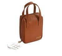 Portable Girl Makeup Bag Women Handbag Pouch Toiletry Make Up Organizer Case Waterproof Wash Kit Travel Cosmetic(A-Brown)