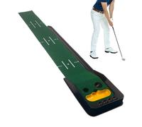Portable Golf Putting Mat, Realistic Golf Practice, 12 Inches Putting Training Mat Alignment Guide, Rubber Base Practice with Grip Texture, with Turf Style, Training Pad for Backyard Office Garden