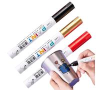 Portable Gravestone Paint Marker, 3 Pieces Inscription Restoration Pen, with Lightweight Quality Design 13.7x1.4cm /5.39x0.55 Inches Unit, Easy Apply Gear, for Memorial Tombstone Letter Repair Set
