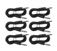 Portable Guitar Aux Cord, 6 Pieces Guitar Audio Cable 1/4 Inch Guitar Cable, Versatile Stereo Audio Cord Guitar Instrument Speaker Cord for Various Devices, 39.37 inches