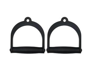 Portable Gym Handles, Non Slip Ergonomic Grip, 6 Inches Cable Attachment with Secure Hold, Nylon Strap Fitness Accessory with Steel Ring, Home Gym Equipment for Extension Bicep Curls Back Training