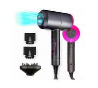 Portable hair dryer with accessories, compact and easy to store