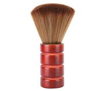 Portable Hair Dust Cleaning Sweeping Brush Soft Neck Face Hair Remover Brush Salon Wooden Neck Brush