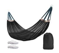Portable Hammock - Ventilated Mesh Sleeping Surfaces, Packable Structure, Reinforced Stitching Secure Suspension | Easy Carry Outdoor Swing Chair, Space Saving Travel Friendly Design |