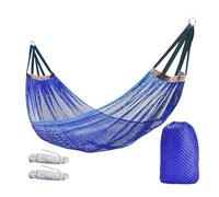 Portable Hammock - Ventilated Mesh Sleeping Surfaces, Packable Structure, Reinforced Stitching Secure Suspension | Easy Carry Outdoor Swing Chair, Space Saving Travel Friendly Design |