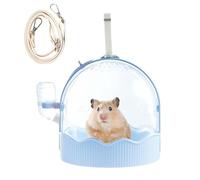 Portable Hamster Cage Carrier - Lightweight Pet Transport Box, Clear Viewing Panel Design, Comfortable Carry Handle & Strap, Durable Build | Perfect for Small Animal Travel, Yard Play