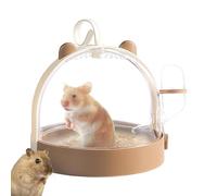 Portable Hamster Cage, Small Animal Carrier Cage with Water Bottle, Ideal for Travel and Outdoor Use, Features Ventilation Holes, Suitable for Dwarf Hamsters, Gerbils, and Other Small Pets