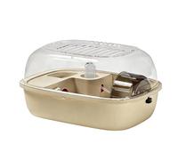 Portable Hamster Cage, Ventilated Small Animal House, 12.2x9.2 Inches Openable Top with Easy Clean Design, Durable ABS Acrylic Enclosure, Pet Habitat with Quiet Feature, Indoor Cage for Home Dorm