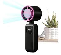 Portable Hand Fan - Foldable Rechargeable Mini Cooler 5.2x5.3x15.5cm ABS 20000RPM, High Speed Air Blower | USB Type C Charging Device, Travel Camping Vacation Hiking Sports Cooling Solution For