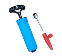 Portable Hand Inflator - 6.69inch Basketball Ball Pump | Blue PP Handheld System For Sports Balloons and Fun, 36g Lightweight Manual Air Tool with Needle Nozzle For Holiday Kids Adults Vacation