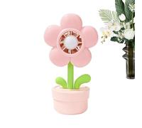 Portable Handheld Fan - 3 Speed Wind Blower | Flower Pot Shape USB Rechargeable Night Light Handheld Portable Fan For Kids Students Bedroom Car Beach Outdoor Kitchen Dorm Classroom