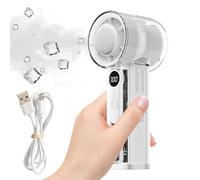 Portable Handheld Fan - Mini Rechargeable Cooling Gadget, Transparent Pocket Air Circulator, Adjustable Wind Machine | Lightweight Breeze Equipment For Office Hiking Vacation Waiting Rooms Playground