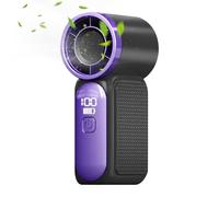Portable Handheld Fan, Personal Cooling Device, 100-Speed Wind Control, Digital Display Feature, for Travel, Hiking, Outdoor Concerts, Camping, Women, Men, Daily Use
