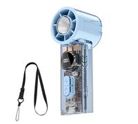 Portable Handheld Fan, Rechargeable Battery Cooling, Digital Display Speed Control, 100 Level Adjustable Airflow Quiet for Summer Travel Camping Festivals Sports Desk Hiking Fishing Use