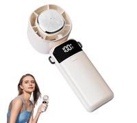 Portable Handheld Fan,Small Fan Hand Held Cooling - Humid Climate Solution Digital Display Folding Air Cooler, 100 Speeds Cool Gadgets Rechargeable For Outdoor Dorm Bedroom Desk
