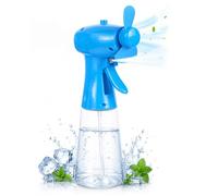 Portable Handheld Fan With Water Mist Spray, Portable Misting Fans (Blue)