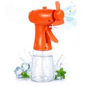 Portable Handheld Fan With Water Mist Spray, Portable Misting Fans (Orange)