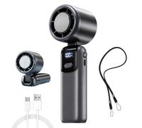 Portable Handheld Turbo Fan, Portable Foldable Mini Handheld Fan (Black)