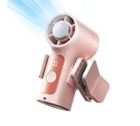 Portable Handheld, USB Rechargeable Small Cooling with LED Display Removable Clip and 360 Degree Rotation Adjustable Airflow Mini for Stroller Travel Cruise Vacation Sports Concert Use