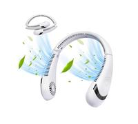 Portable Hands-Free Neck Fan, 5000mAh Rechargeable Battery, 3 Speed Settings, Foldable Wearable Bladeless Design