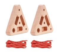 Portable Hangboard Rock Climbing, Triangular Wooden Grip Strength Board, Depth Finger Pocket System, Compact Hand Strength Training Device, Wall Mount or Door Setup Design, for Home Gym Studio