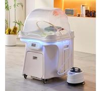Portable Head Spa MachineJapanese Equipment-60l/15.9gal Tank Shampoo Basin,Thermostatic Water Circulation 30-60°C/86-140°F With Led Light & Steam For Salon Home Rinse/Pulse/Comfort(White)