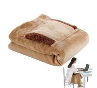 Portable Heated Throw - USB Charging Electric Blanket for Home Office Travel | Cashmere Flannel Fabric, Soft Warm Touch, 80x60cm Compact Size, 9-10W Heating Sheet, Car Friendly Warmer