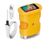 Portable - His Kids Microscope Provides 1000x Magnification, HD Screen Portable Handheld, Microscope | for Kids Supports Exporting Photos and Video