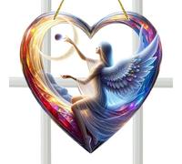 Portable Home Decoration, Cute Garden Decor, Bedroom Window Decor, Living Room Sun Catcher, 20x20 cm, / 7.87x7.87in, Beautiful Heart Shaped Sun Catchers for Home Decor