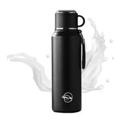 Portable Hot Drink Bottle - 1000ml Vacuum Mug, Stainless Steel Thermal Bottle with Straw, Double Wall Insulated Container, Picnic Travel Sports Drinkware, Outdoor Beverage Flask