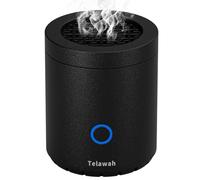 Portable Incense Burner, Mini USB Type-C Charging Car Aromatherapy Difusor, 7.8 * 7.8 * 9.6 cm Igniter Charcoal Igniter, Burning Time 120 Seconds Best Arabian Gift (Black)