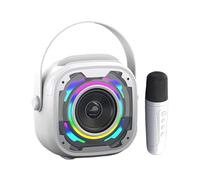 Portable Karaoke Machine, Handheld Microphone & Speaker, RGB Lights, Music Amplifier with Handle, Wireless Singing Device for Home, Party and Live Performances