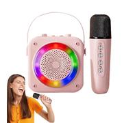 Portable Karaoke Machine | Wireless Microphone Set | RGB Lighting Speaker | Family Entertainment | Singing Competition Kit | Multi-Functional Audio Device for Camping, Picnics, Family Parties
