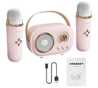 Portable Karaoke Speaker Microphone | Small Wireless Kids Karaoke Mic | Home Entertainment Speaker with Charging Cable | Fun Karaoke Mic for Women, Girls, & Family, Karaoke Speaker for Home Use