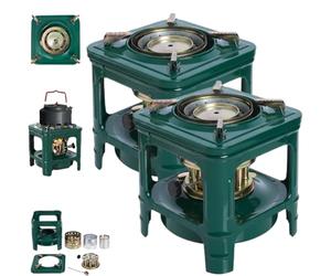 Portable Kerosene Stove 8-Wicks, Camping Stove, Outdoor Heater and Cooking Burner, Multi-Fuel Oil Furnace for Hiking, Backpacking, Survival, Picnics & Emergency Use (2)