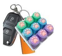 Portable Keyboard Fidget, Clicker Fidget Toy, 6cm/2.36 Inches 9 in 1 Cat Paw Stress Gadgets with Tactile Buttons, Sensory Relief Tool with Silent Modes, Mechanical Device for School Work Home Travel
