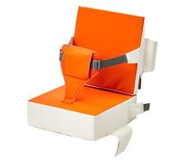 Portable Kids Booster Seat, Anti Scratch Booster Seat, Adjustable Travel Booster Seat for Kids, Safe Thick Support Cushion with Elasticity Straps 13.39x13.39" for Home, Travel (Pink, Orange, Gray)