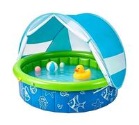 Portable Kids Pool- Canopy Sun Shade Swimming Pool, Spacious Foldable Water Play Pool-For Children, Durable Summer Outdoor Accessory | Vacation Use During Warm Weather and Outdoor Activities