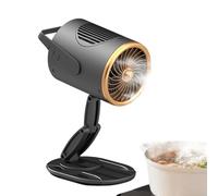 Portable Kitchen Exhaust Fan - ABS 17.6x18x20.8cm 2400mAh | 3 Speed Rechargeable Cordless Low Noise Air Purifier Exhaust Fan with Adjustable Stand | for camping bbq hot pot rv kitchen