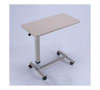 Portable Laptop Desk Cart Adjustable Workstation with Wheels It Can Be Used in The Bedroom Living Room Bed Nursing (Color : Beige)