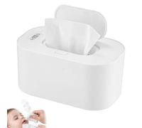 Portable Large Capacity Wipes Warmer Dispenser with LED Display, Quiet and Evenly Overall Heatings, Even Heating Diaper Wipe Warmer for Home, Car & Travel Use (White)