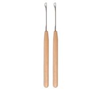 Portable Latch Hook - Lightweight 2 Piece Metal Ergonomic Needle Set for Repairs, Smooth Action Knitting Hook with Comfort Grip for Adults, Beginners and Craft Lovers